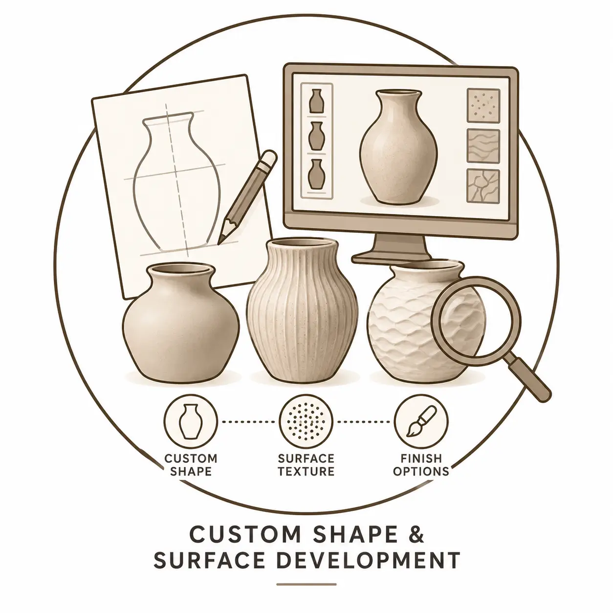 Custome shape & surface development